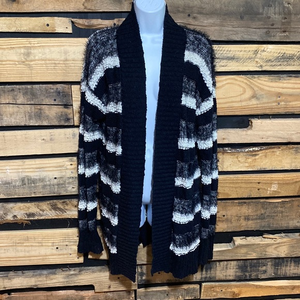 Wild Pearl Textured Long Cardigan Sweater Size Large